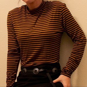 NWOT ASOS Striped Mock Neck